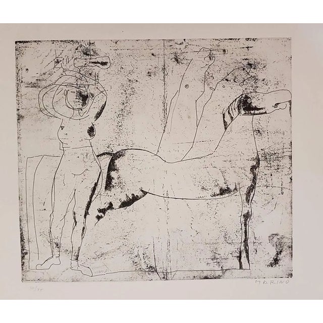 Fondale - Original Etching by Marino Marini - 1969 1969 For Sale