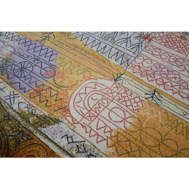 Florentin Villa Quarter Art Rug in the Style of Paul Klee, 1926 For Sale - Image 3 of 7