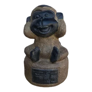 Black Gray Brown Two Colors Stone Monkey Ape Figure