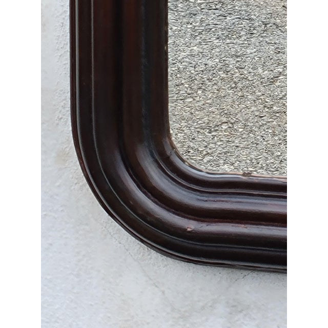 19th Century American Victorian Walnut Wall Mirror Restored With New Mirror For Sale - Image 4 of 13
