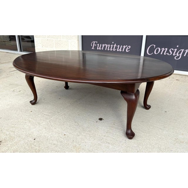 1970s Henkel Harris Solid Mahogany Drop-Side Coffee Table For Sale - Image 11 of 17