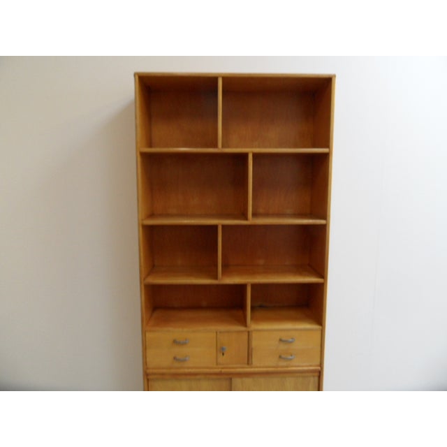 1950s Mid-Century Wall Unit with Open Bookcase, 1950s For Sale - Image 5 of 11