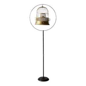 Antique Crown Bird Cage With Stand