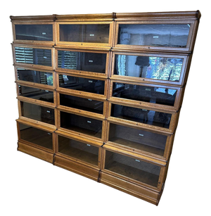 Large Display Bookcase from Globe Wernicke, 1890s, Set of 24