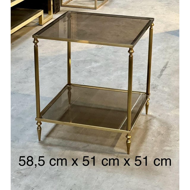 Mid-Century French Brass Lamp Table, 1965 For Sale - Image 12 of 16