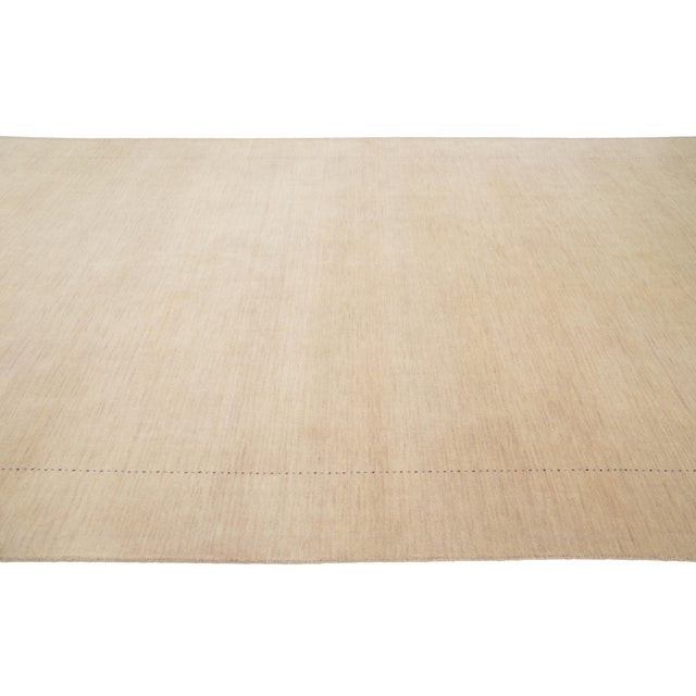 Contemporary Modern Gabbeh Oversized Wool Rug With Minimalist Design For Sale - Image 3 of 12