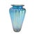 An iridescent blown glass vase by Manhattan Beach, California glass artist Mayauel Ward. The tapered, fluted body sits on...