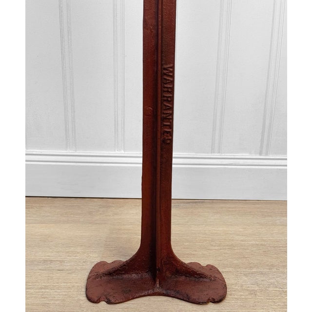 Red Antique 25" Traditional Cobblers Red Cast Iron Shoe Anvil Stand For Sale - Image 8 of 8