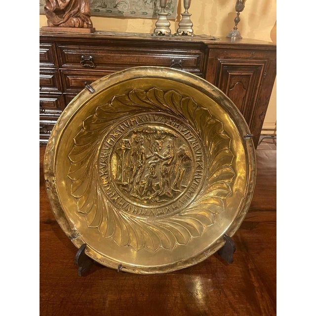 Antique German Offering Basin in Brass, 1500s For Sale - Image 11 of 11