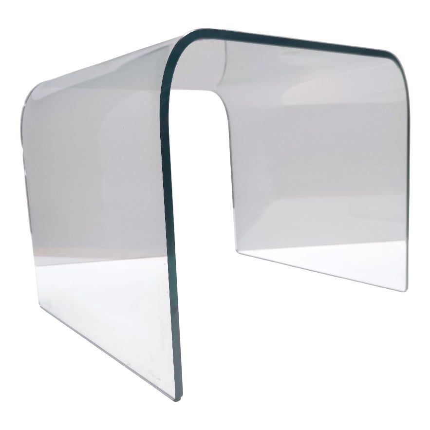 Square Aquamarine Glass Coffee Table attributed to Pietro Chiesa for ...