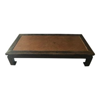 Mid 19th Century Antique Chinese Rattan Top Coffee Table or Daybed For Sale