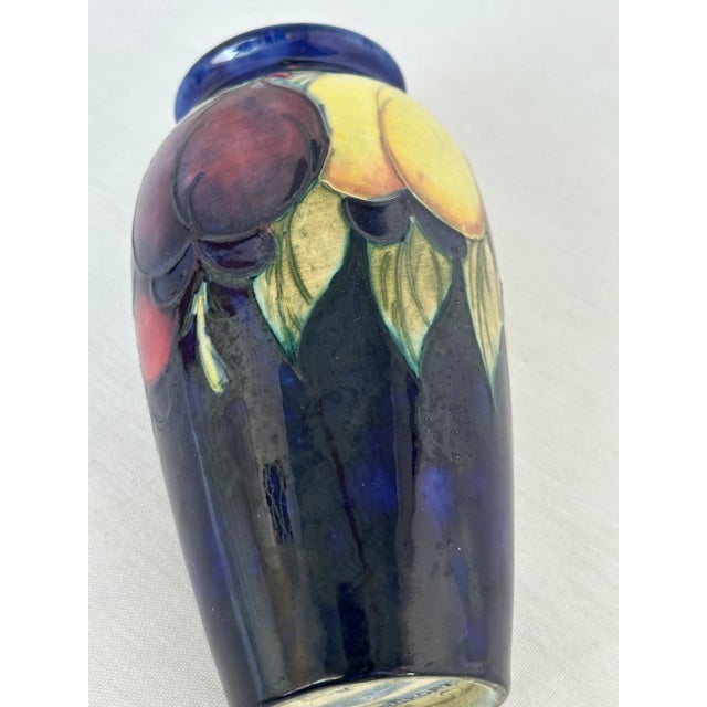 1920's Moorcroft Miniature Vase, Wysteria/Plum Design, 5" Tall For Sale - Image 10 of 10