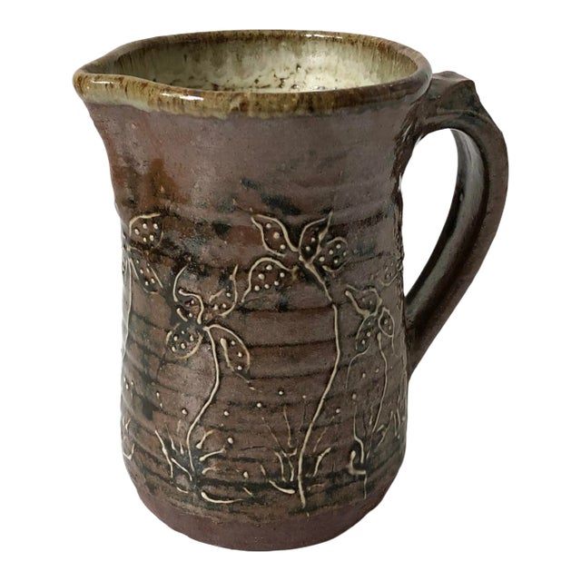 Vintage 1970s Studio Pottery Pitcher For Sale