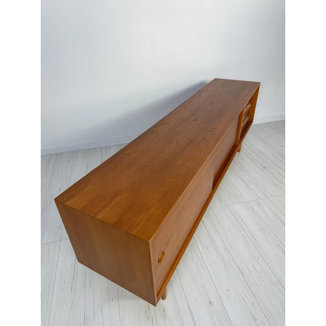 Large Mid-Century Danish Teak Sideboard attributed to Lothar Wegner, 1960s For Sale - Image 13 of 17