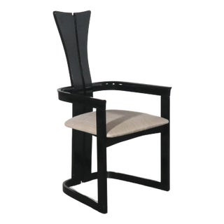 80s Post Modern Sculptural High Back Barrel Armchair For Sale