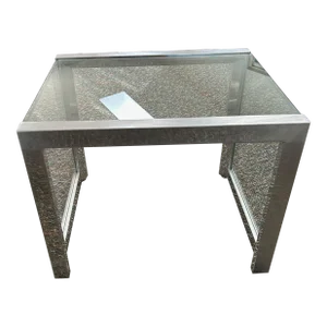 Mid-Century Modern Glass & Chrome Table