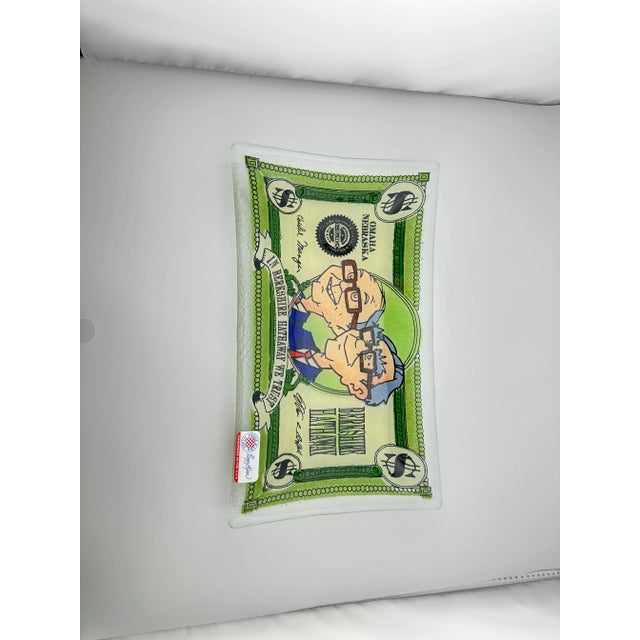 Berkshire Hathaway Glass Tray, LImited Edition Peggy Karr Fused Glass - Warren Buffet Memorabilia For Sale - Image 4 of 8