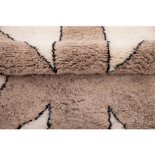 Oversize Hand-Knotted Moroccan Wool Rug | 13'6" X 11'1" | One of a Kind For Sale - Image 4 of 8