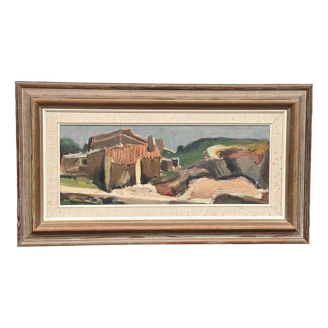 Gideon Isaksson, Portuguese River, 1960s, Oil on Canvas For Sale