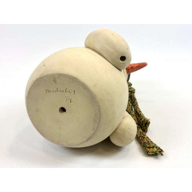 Ceramic Large Vintage Ceramic Snowman Figure, 1970s For Sale - Image 7 of 12