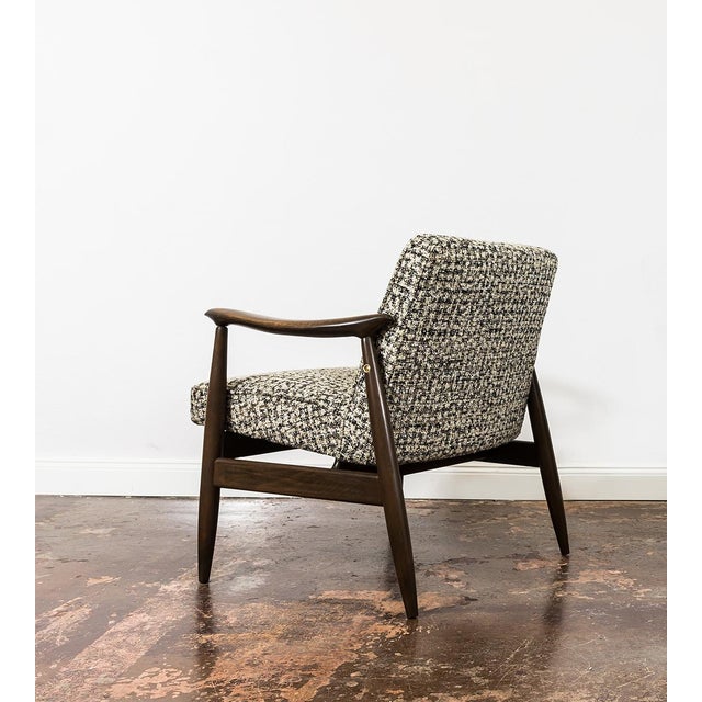 Wood Mid-Century Modern GFM 87 Lounge Chair by Juliusz Kędziorek for GFM, Poland, 1960s For Sale - Image 7 of 14