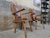 1970s Vintage Rustic Oak Chairs with Leather Cushions, 1970s, Set of 2 For Sale - Image 5 of 18