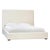 Winter White Upholstered Queen Bed Frame For Sale - Image 4 of 6