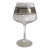 Mid-Century Modern Dorothy Thorpe Style Platinum Double Band Wine Glass Barware For Sale