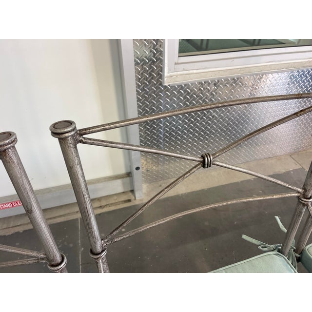 Giacometti Style Iron Dining Chairs, Set of 6, Neoclassical, Regency For Sale In Naples, FL - Image 6 of 11