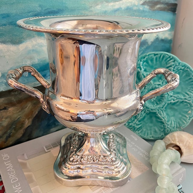 Celebrate in style with the Vintage Silverplate Champagne Bucket by Birmingham Silver Co., a masterpiece of elegance and...