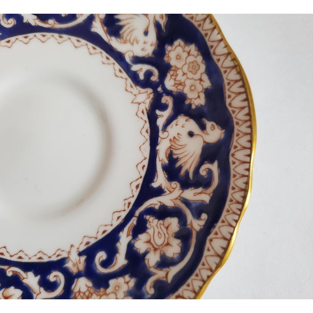 1970s 1970s Mid-Century Crown Staffordshire Ellesmere Tea Cup and Saucer- Set of 2 For Sale - Image 5 of 12