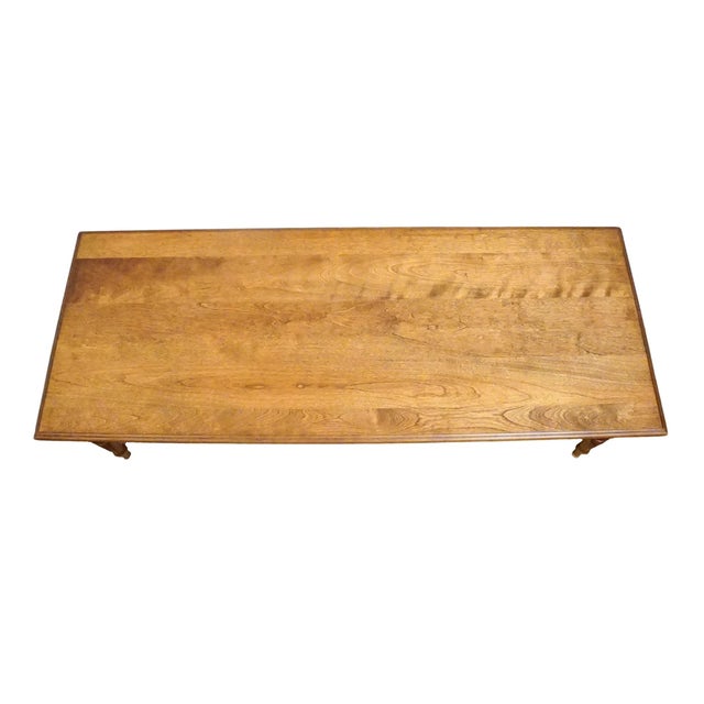 Late 20th Century Ethan Allen Classic Manor Solid Maple 56" Accent Coffee Table 15-8420 For Sale - Image 5 of 14
