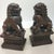 Brown Pair of Vintage Bronze Foo Dogs – Guardian Lion Statues With Ball & Cub For Sale - Image 8 of 9