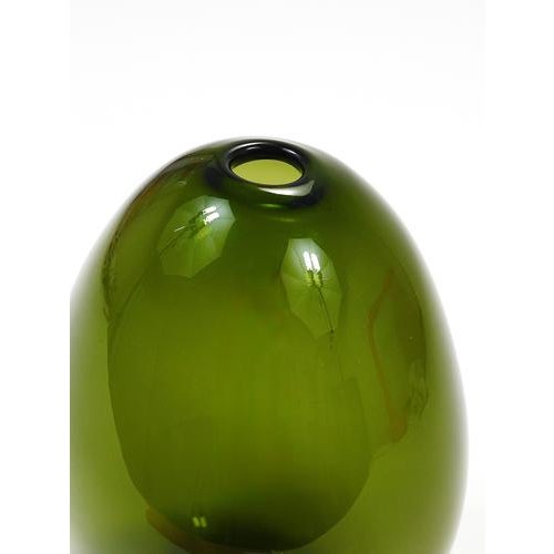 Saippuakupla Green Soap Bubble Art Glass Vase by Kaj Franck, Nuutajärvi Finland, 1958 For Sale - Image 14 of 16