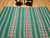 Green Vintage American Southwestern Blanket, Handwoven Wool, Stripe Pattern, 5x8 For Sale - Image 8 of 16