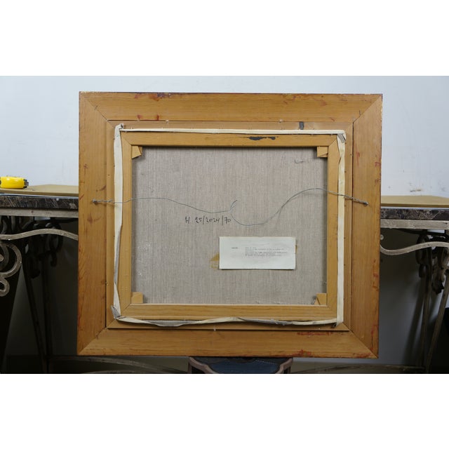 Wansink Nautical Choppy Ocean Waves Seascape Oil Painting on Canvas 32" For Sale - Image 12 of 13