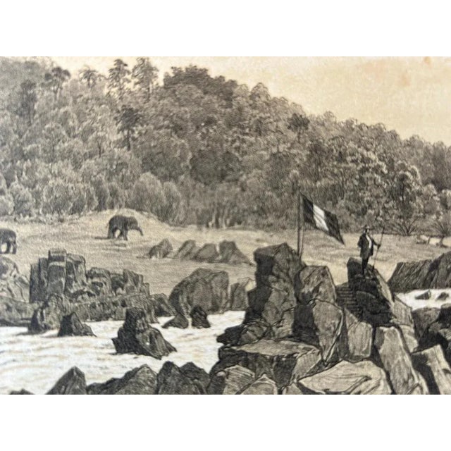 Paper Garnier, Laos Siamois Camp near the Mekong Rapids (Keng Chan), 1873, Print For Sale - Image 7 of 10