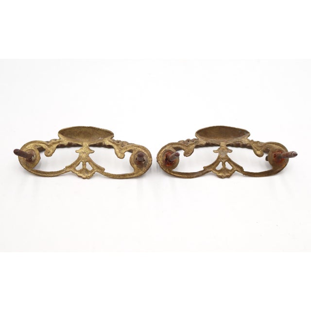 Mid 20th Century Pair of Victorian Brass 3.75 In. Bail Drawer Pulls For Sale - Image 5 of 5