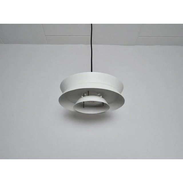 White Trava Pendant Lamp by Carl Thore for Granhaga, Sweden, 1960s For Sale - Image 3 of 10