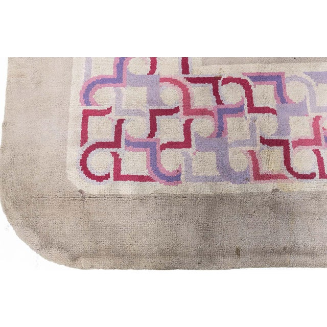 European Art Deco Rug – Elegance in Geometry and Hue (size adjusted) Size: 10'4" × 13'1" (314 × 398 cm) This sophisticated...