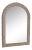White Washed Out Wood Arched French Wall Mirror For Sale