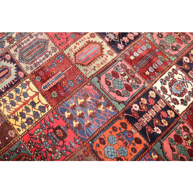 Textile Early 20th Century Zabihi Collection Persian Bakhtiari Garden Box Rug - 10'8" x 13'6" For Sale - Image 7 of 12
