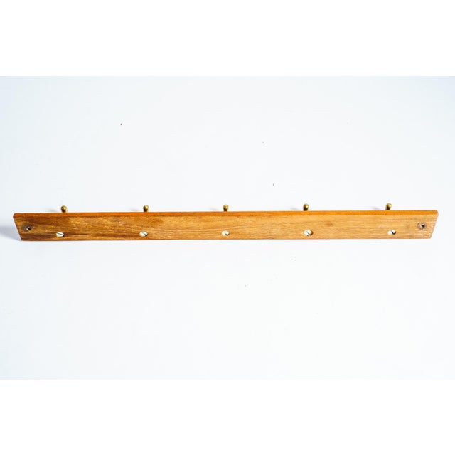 Vintage Wall Hooks on Wood, 1950s For Sale - Image 4 of 6