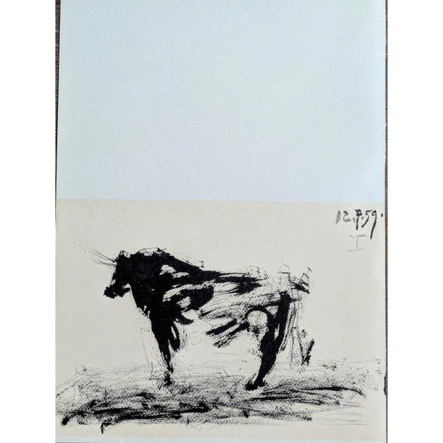Black Pablo Picasso, Bull, 1962, Double-Side offset Lithograph For Sale - Image 8 of 8