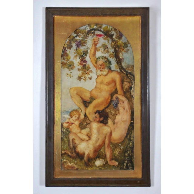 Emile Baes, Dionysus, Nude, Oil on Panel For Sale - Image 7 of 7