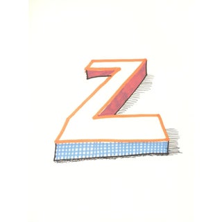 David Hockney, Z from Hockneys Alphabet, Lithograph For Sale