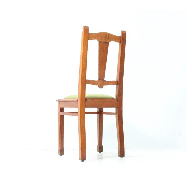 Arts & Crafts Art Nouveau Oak Side Chair by Kobus de Graff, 1900s For Sale - Image 3 of 9