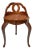 19th C Venetian Walnut Petite Vanity Stool Chair W Cane Seat For Sale