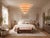 Monumental Pink Glass Leaf Chandelier, 1990 For Sale - Image 3 of 8