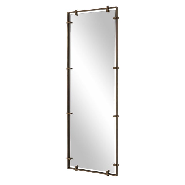 Kenneth Ludwig Chicago Hann Full Length Bronze Mirror For Sale - Image 4 of 6